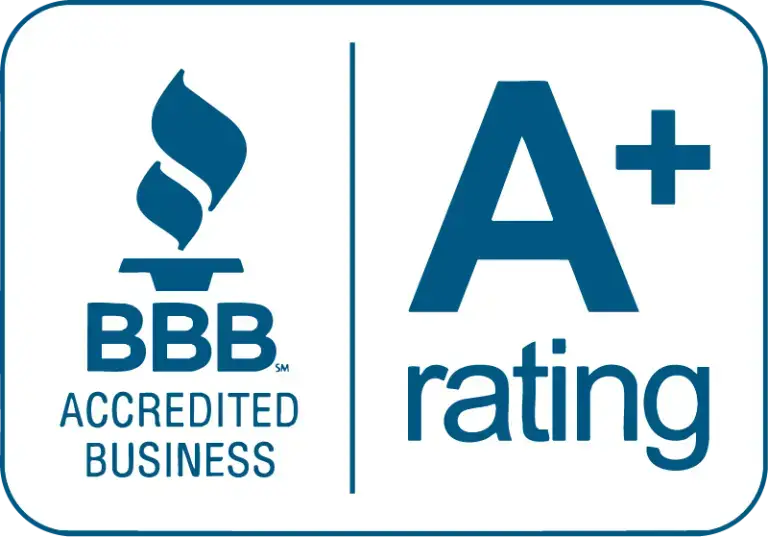 BBB accredited business A+ rating badge